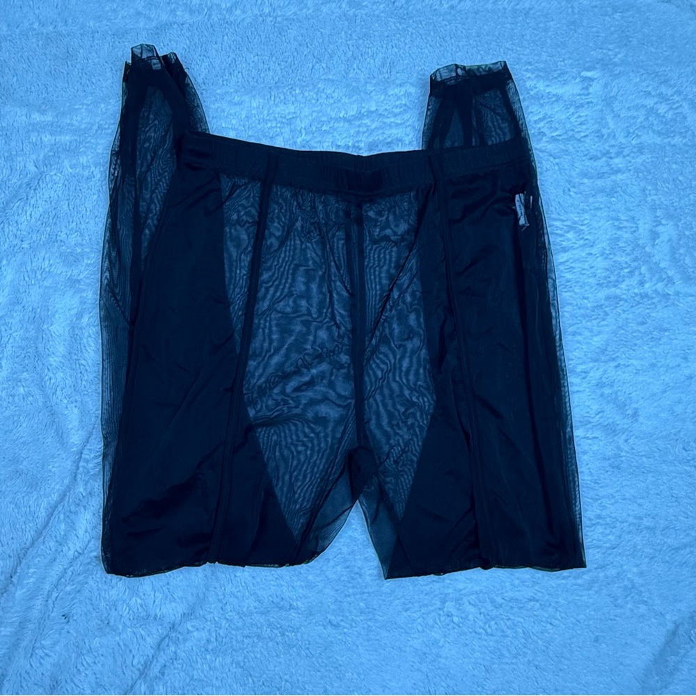 SHEIN Black Mesh Pants - Picture 2 of 4